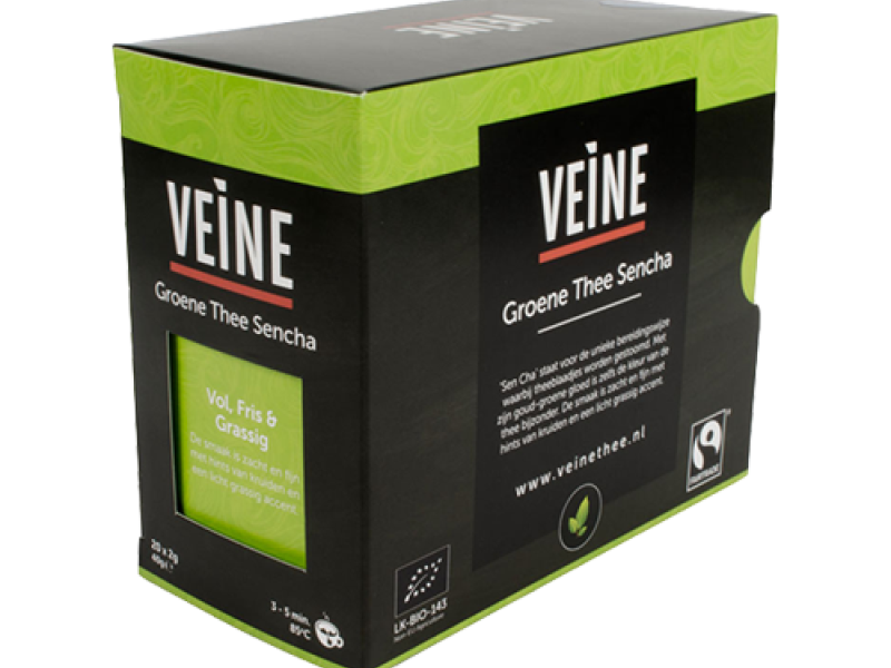 VEINE THEE FAIRTRADE ORGANIC GROENE THEE SENCHA (20 BAGS)